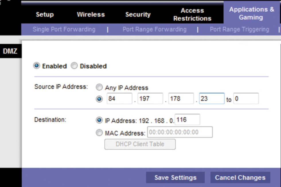Router (7) Dmz PCM